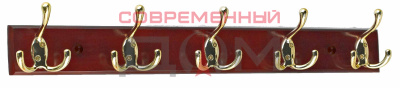 Вешалка Эликор 12124B05 дуб темный /золото